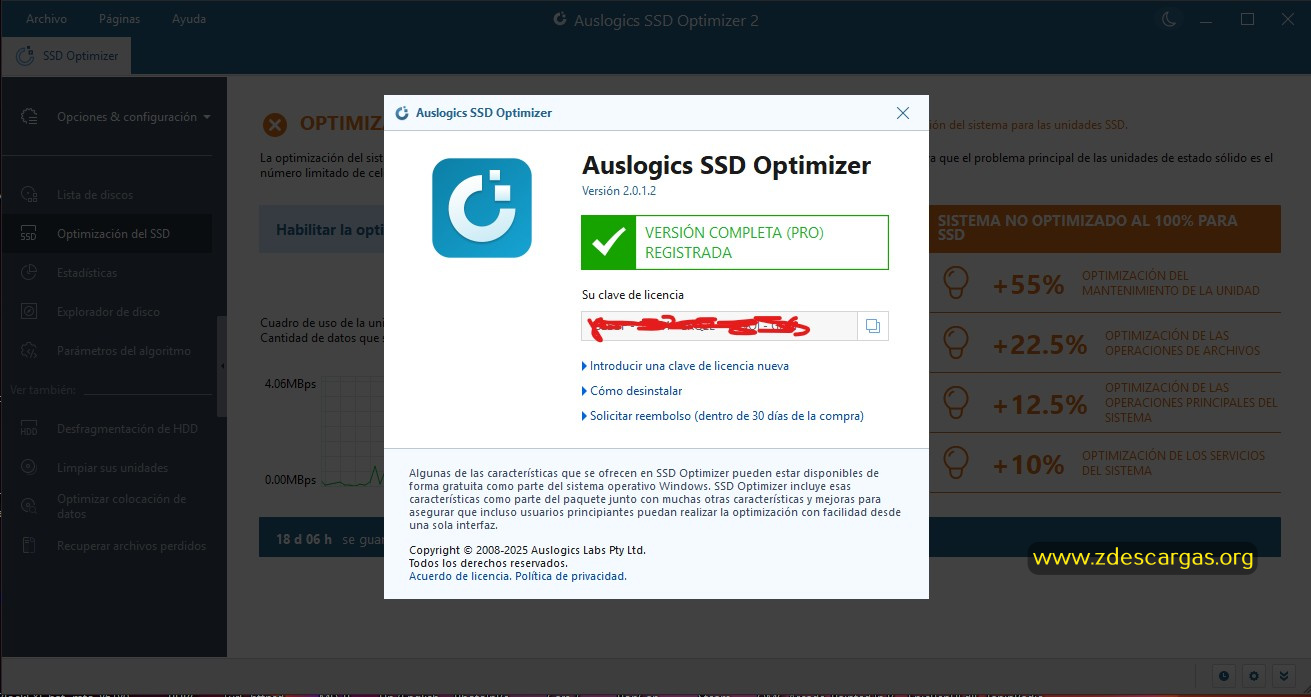 Auslogics SSD Optimizer Pro (2025) Full Español [Mega] screenshot
